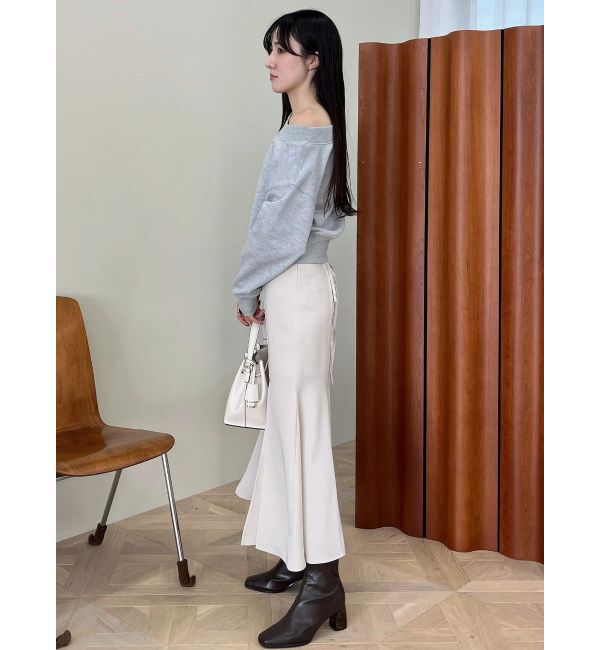 MERCURYDUO「バックレースアップストレッチマーメイドスカート」|スカート|