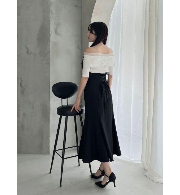 MERCURYDUO「バックレースアップストレッチマーメイドスカート」|スカート|