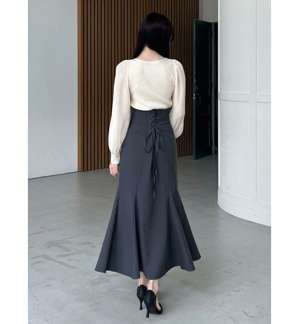 MERCURYDUO「バックレースアップストレッチマーメイドスカート」|スカート|