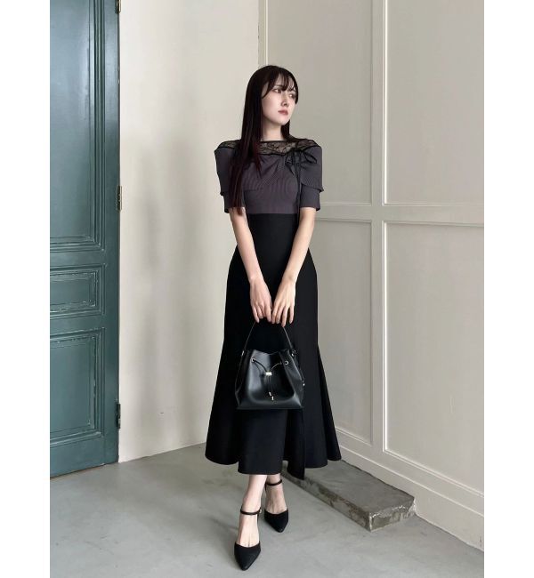 MERCURYDUO「バックレースアップストレッチマーメイドスカート」|スカート|