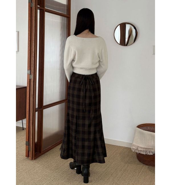 MERCURYDUO「ミニシャギークルーネックカーディガン」|カーディガン|