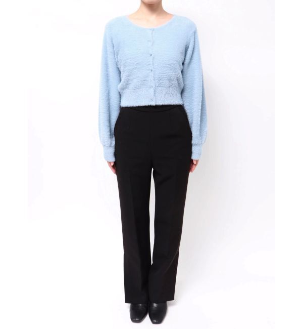 MERCURYDUO「ミニシャギークルーネックカーディガン」|カーディガン|