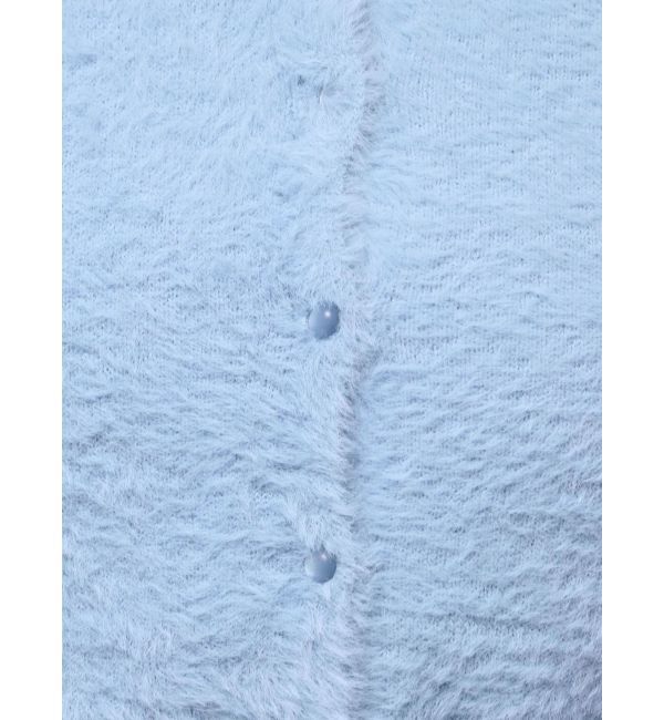 MERCURYDUO「ミニシャギークルーネックカーディガン」|カーディガン|