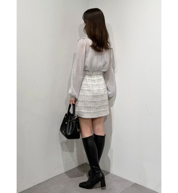 MERCURYDUO「ツイード台形ミニスカート」|スカート|