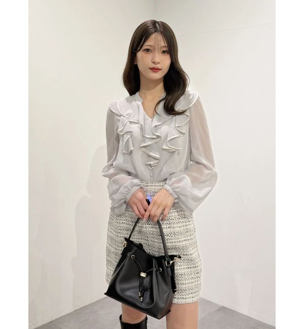 MERCURYDUO「ツイード台形ミニスカート」|スカート|