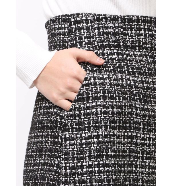 MERCURYDUO「ツイード台形ミニスカート」|スカート|