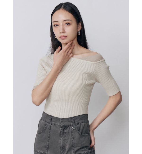 MURUA「レイヤードワンショルハーフニット」|ニット・セーター|