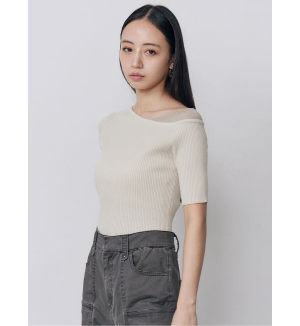 MURUA「レイヤードワンショルハーフニット」|ニット・セーター|