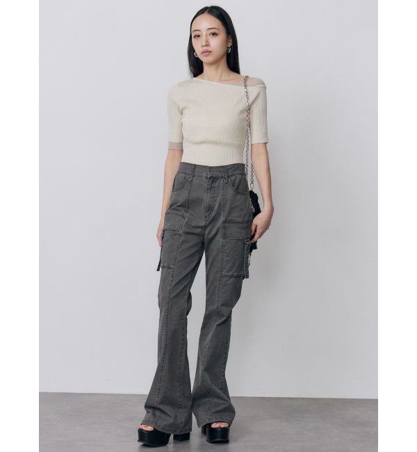 MURUA「レイヤードワンショルハーフニット」|ニット・セーター|