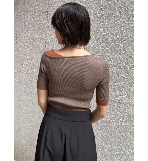 MURUA「レイヤードワンショルハーフニット」|ニット・セーター|