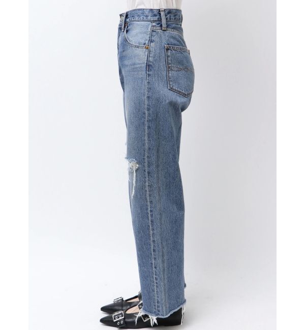 Ungrid「カットオフダメージストレートデニム」|デニム|