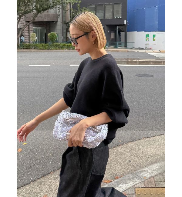 Ungrid「カシミヤ混スムース編みルーズニット」|ニット・セーター|