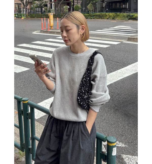 Ungrid「カシミヤ混スムース編みルーズニット」|ニット・セーター|