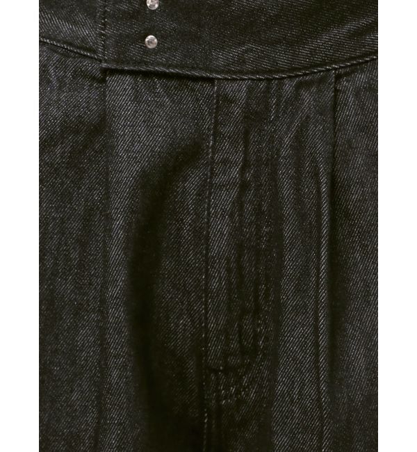 LAGUNAMOON「ベルテッドルーズワイドデニムパンツ」|デニム|