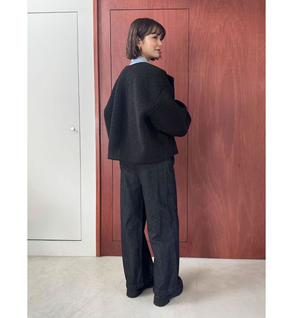 LAGUNAMOON「ベルテッドルーズワイドデニムパンツ」|デニム|