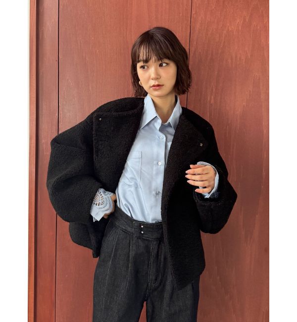 LAGUNAMOON「ベルテッドルーズワイドデニムパンツ」|デニム|