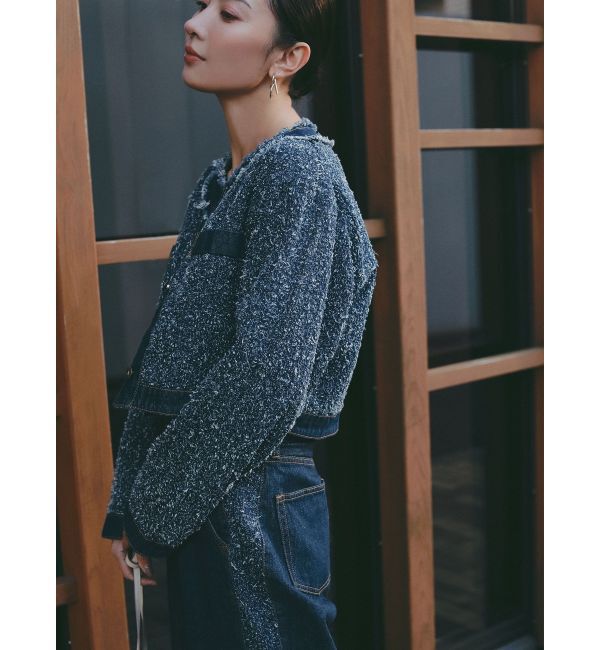 LAGUNAMOON「ハイウエストラインディティールデニムパンツ」|デニム|