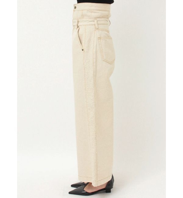 LAGUNAMOON「ハイウエストラインディティールデニムパンツ」|デニム|