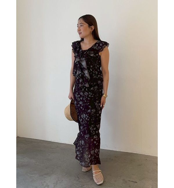 LAGUNAMOON「フロラルラッフルブラウス」|シャツ・ブラウス|