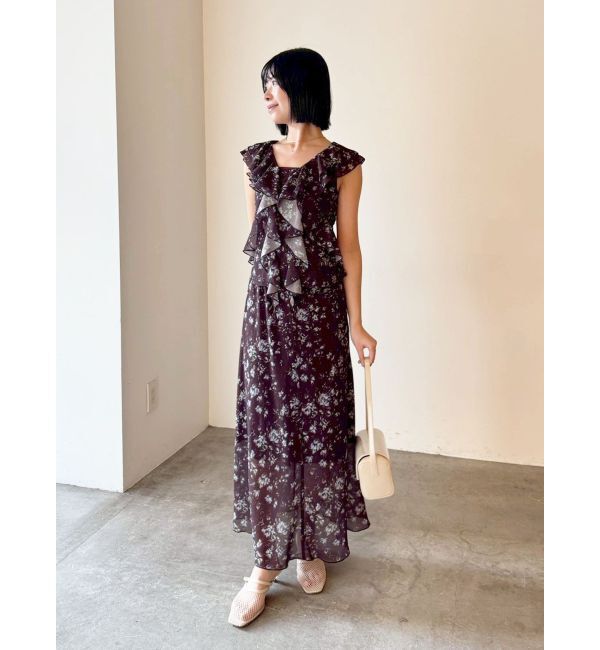 LAGUNAMOON「フロラルラッフルブラウス」|シャツ・ブラウス|