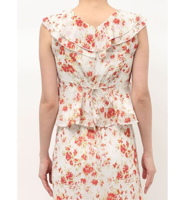 LAGUNAMOON「フロラルラッフルブラウス」|シャツ・ブラウス|