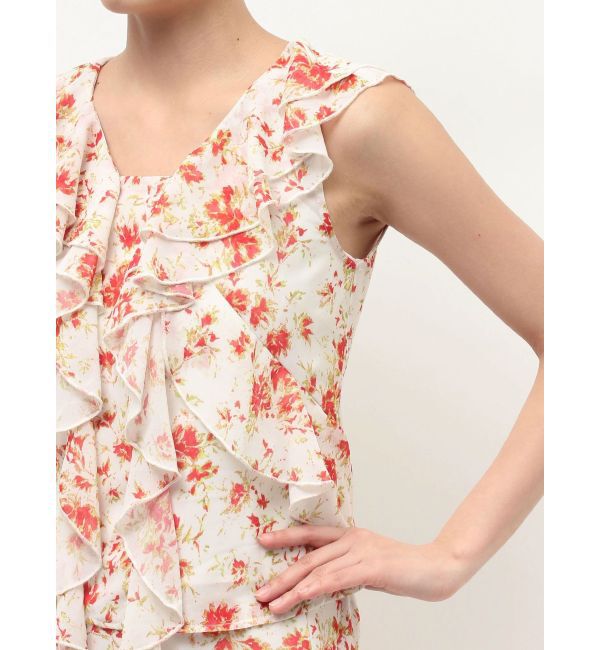 LAGUNAMOON「フロラルラッフルブラウス」|シャツ・ブラウス|