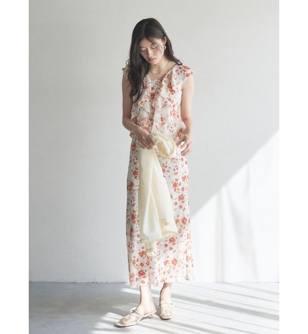 LAGUNAMOON「フロラルラッフルブラウス」|シャツ・ブラウス|