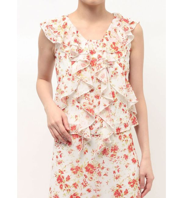 LAGUNAMOON「フロラルラッフルブラウス」|シャツ・ブラウス|