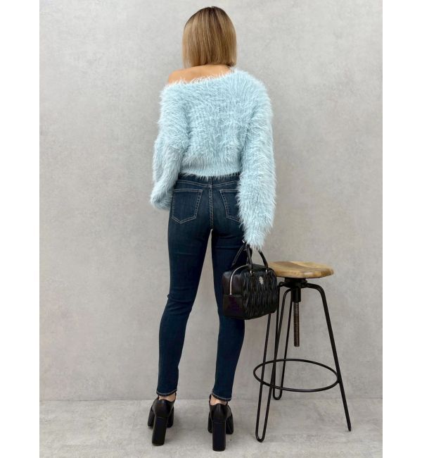 EVRIS「ワイドベルトハイウエストスキニーデニムパンツ」|デニム|