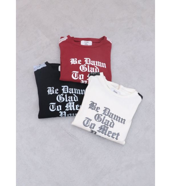 jouetie「シャイニーロゴレースライントップス」|Tシャツ・カットソー|