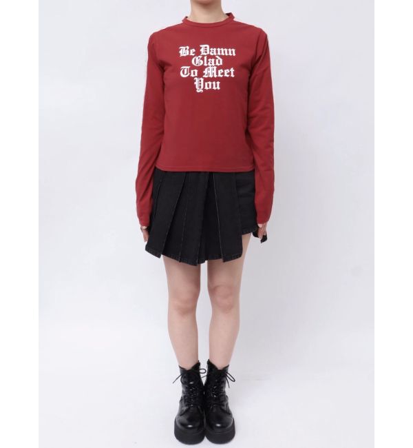 jouetie「シャイニーロゴレースライントップス」|Tシャツ・カットソー|