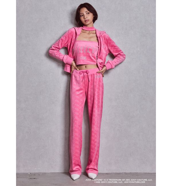 GYDA「GYDA&times;Juicy Couture GG JC Emboss Big Bling Velour Hoodie」|パーカー|