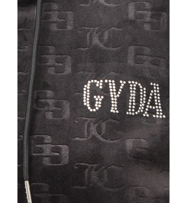 GYDA「GYDA&times;Juicy Couture GG JC Emboss Big Bling Velour Hoodie」|パーカー|