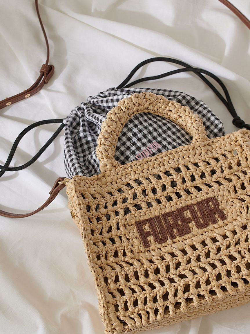 FURFUR「【限定カラー】ラフィアロゴトートバッグ」|トートバッグ|