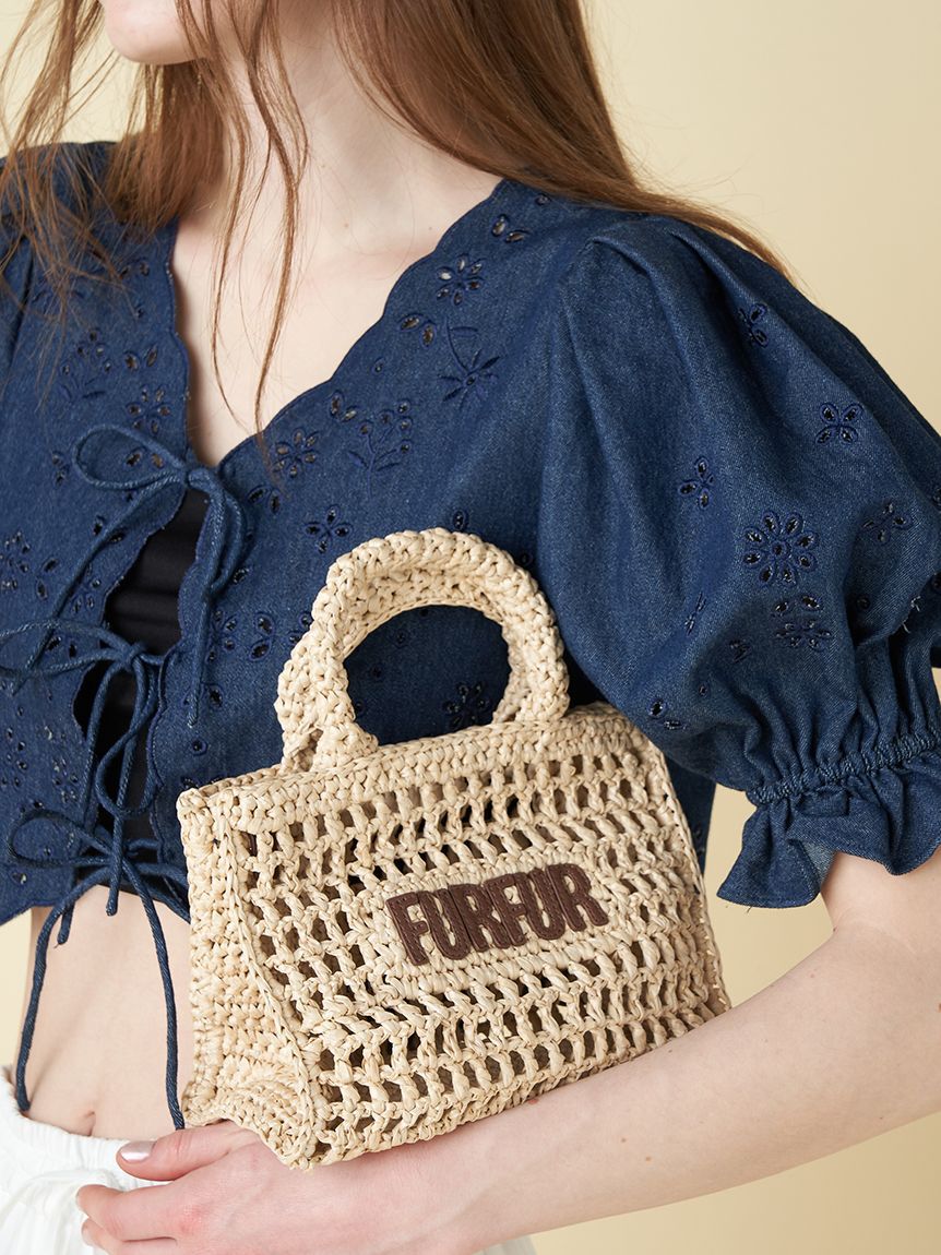 FURFUR「【限定カラー】ラフィアロゴトートバッグ」|トートバッグ|