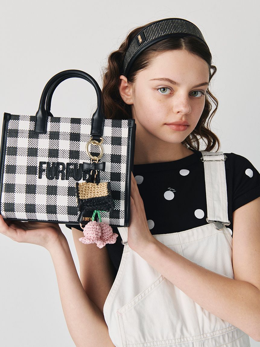 FURFUR「ラフィアモチーフミックスチャーム」|キーケース|