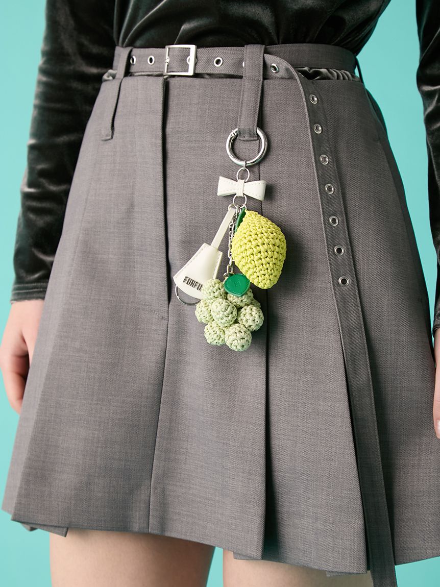 FURFUR「ラフィアモチーフミックスチャーム」|キーケース|