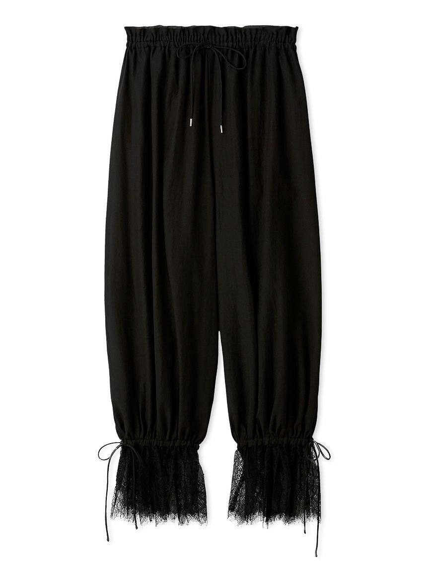 FURFUR「レーストリムドロストパンツ」|チノ|BLK