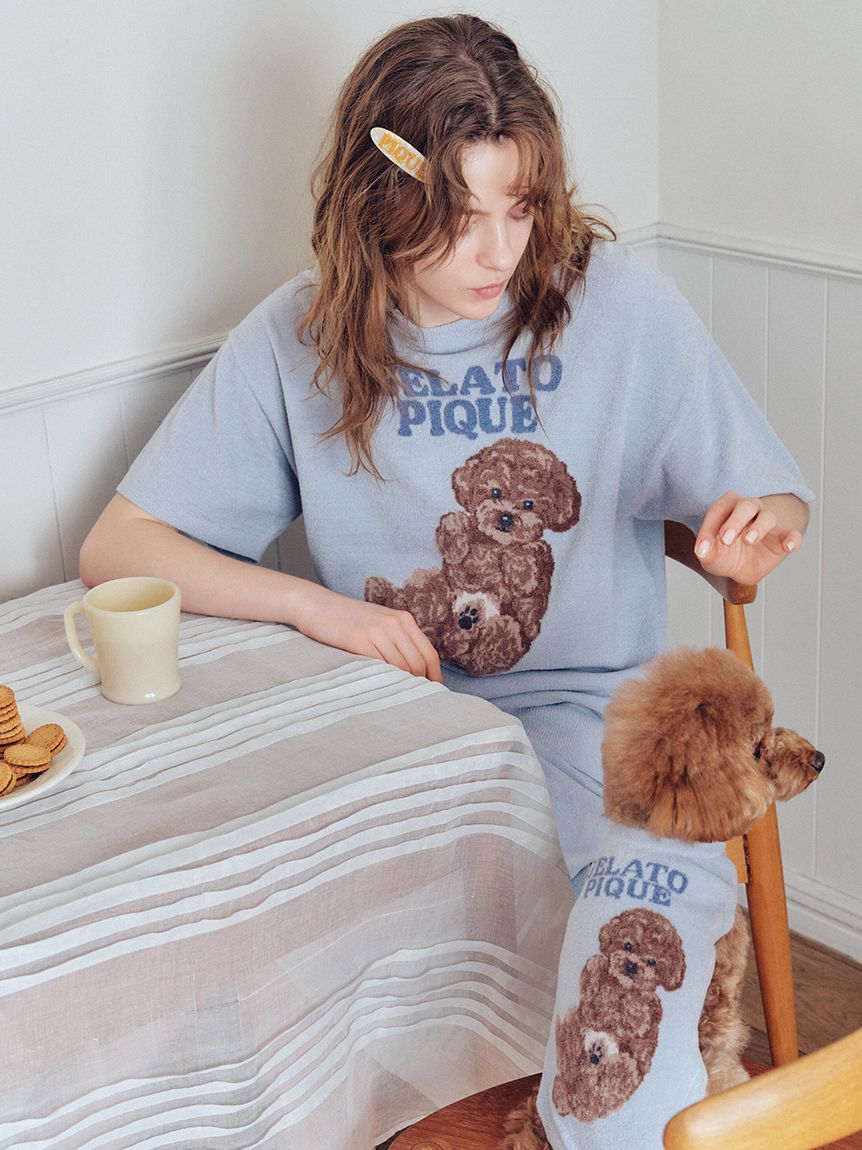 gelato pique「【ONLINE限定カラーあり】ドッグジャガードプルオーバー」|ルームウェア|