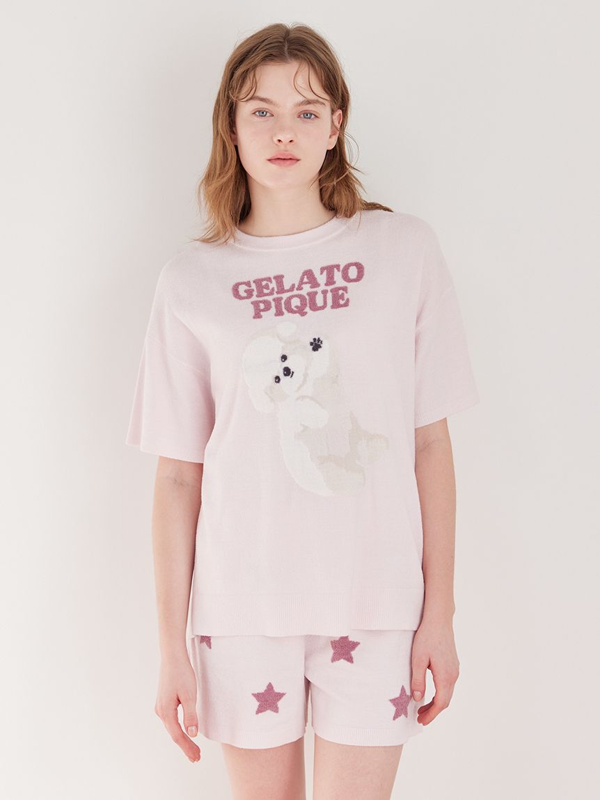 gelato pique「【ONLINE限定カラーあり】ドッグジャガードプルオーバー」|ルームウェア|