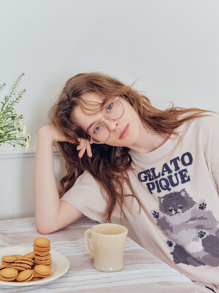 gelato pique「【ONLINE限定カラーあり】ドッグジャガードプルオーバー」|ルームウェア|BEG