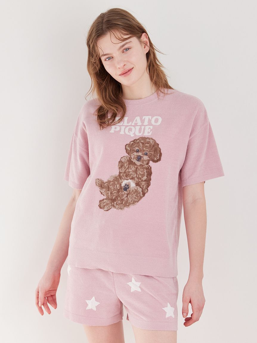 gelato pique「【ONLINE限定カラーあり】ドッグジャガードプルオーバー」|ルームウェア|PNK