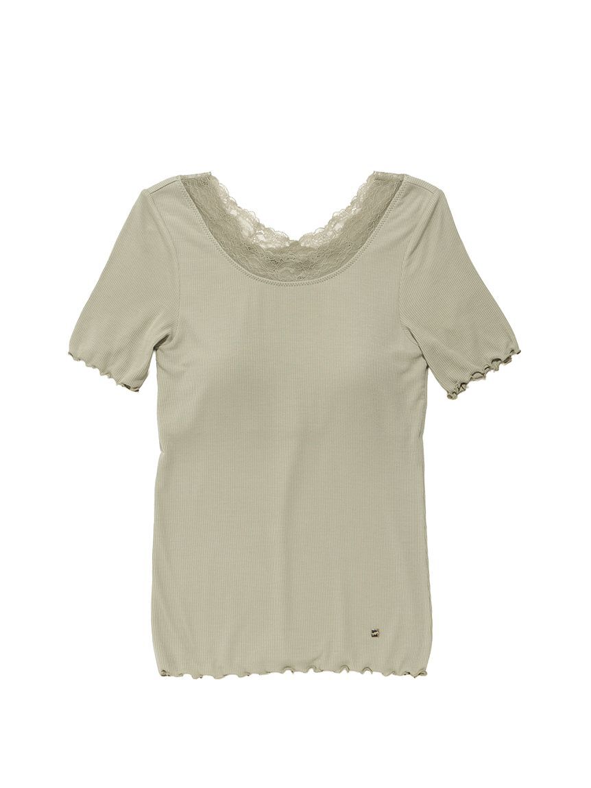 gelato pique「【接触冷感】テレコレースカップインTシャツ」|ルームウェア|