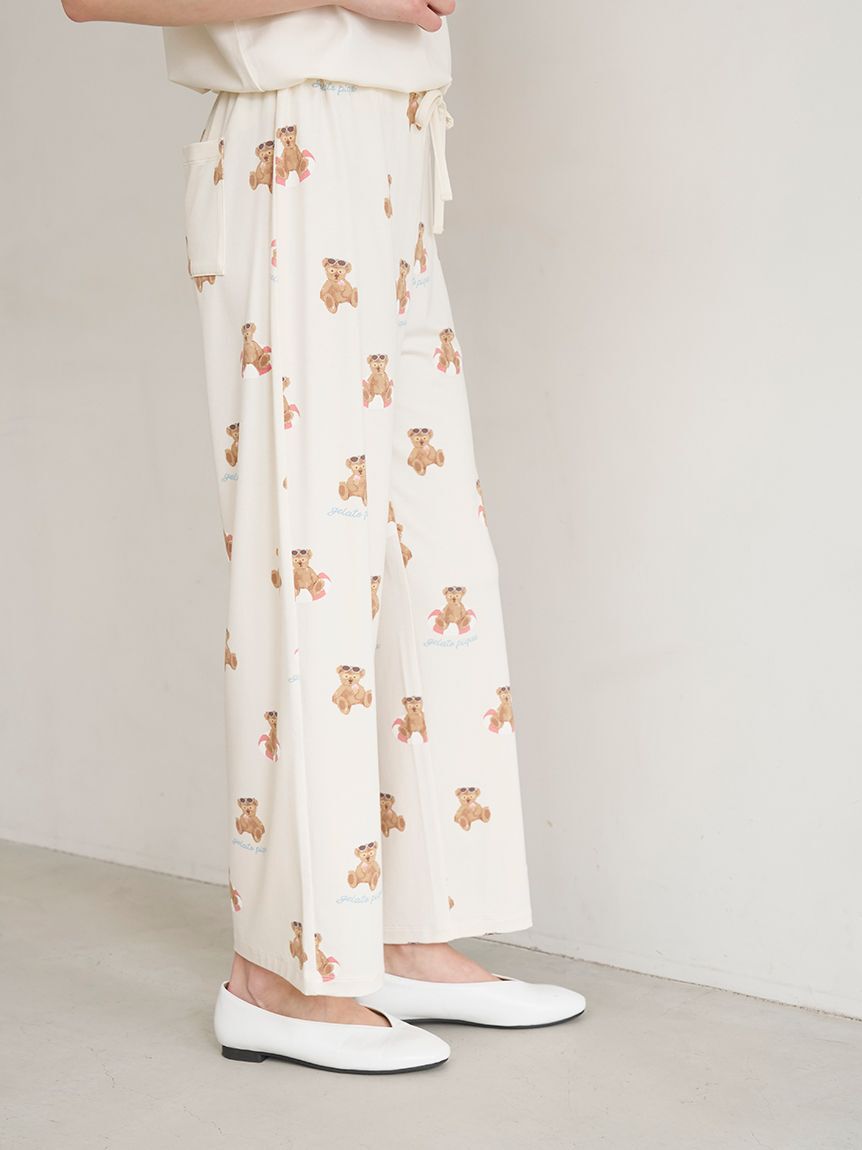 gelato pique「【接触冷感】サマーベア柄ロングパンツ」|ルームウェア|