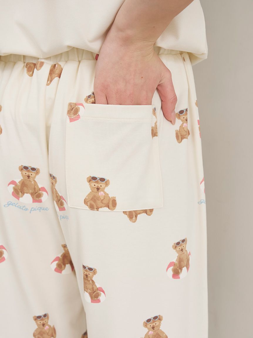 gelato pique「【接触冷感】サマーベア柄ロングパンツ」|ルームウェア|