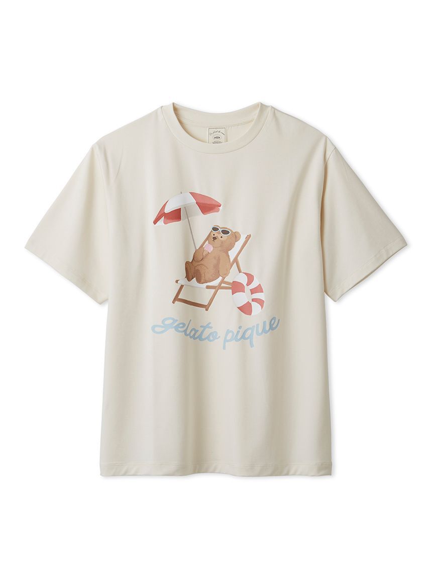 gelato pique「【接触冷感】サマーベアワンポイントTシャツ」|ルームウェア|