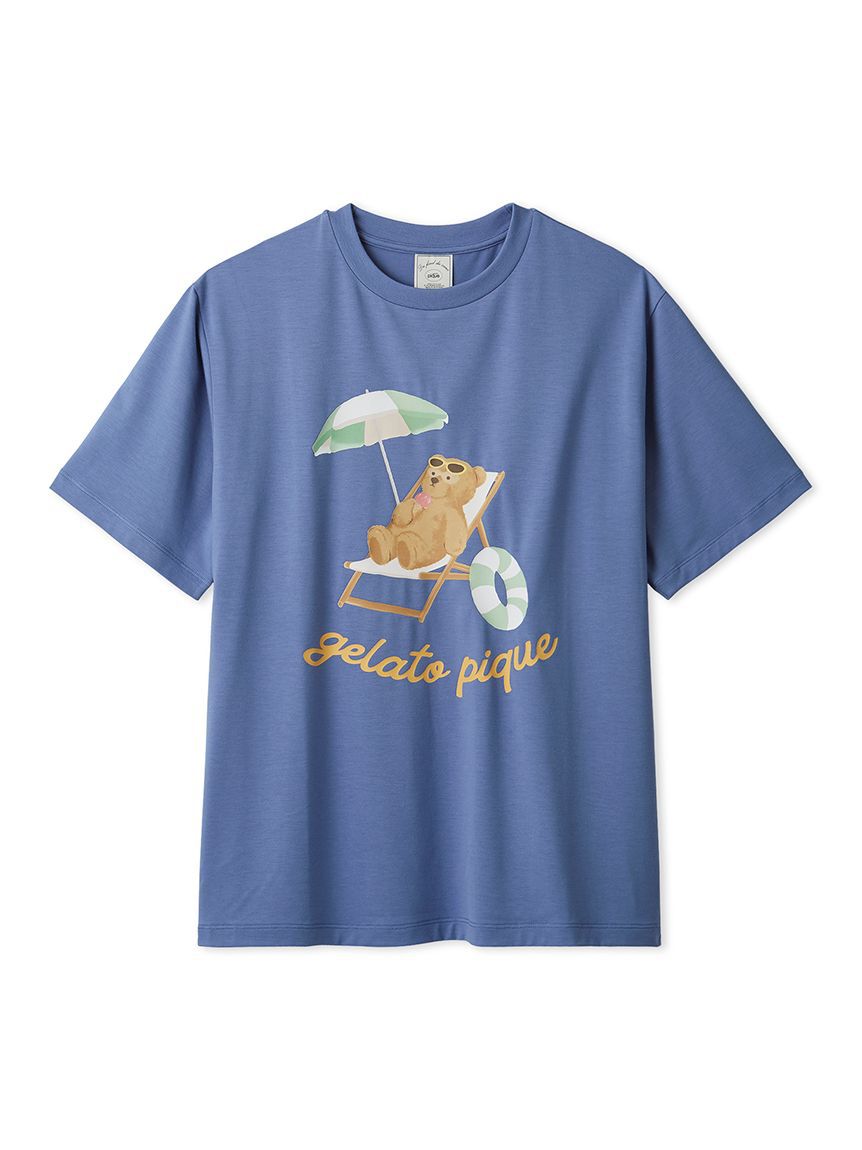 gelato pique「【接触冷感】サマーベアワンポイントTシャツ」|ルームウェア|