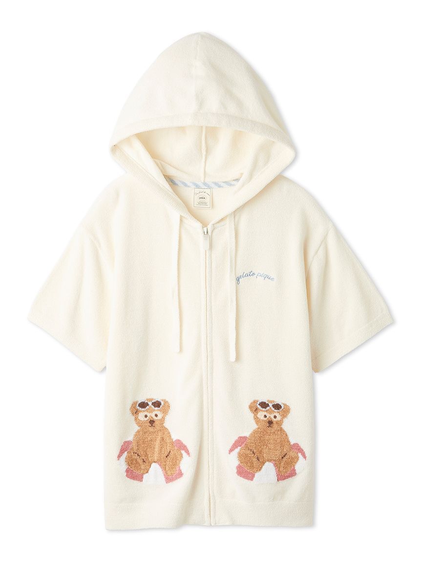 gelato pique「サマーベアジャガード半袖パーカ」|ルームウェア|