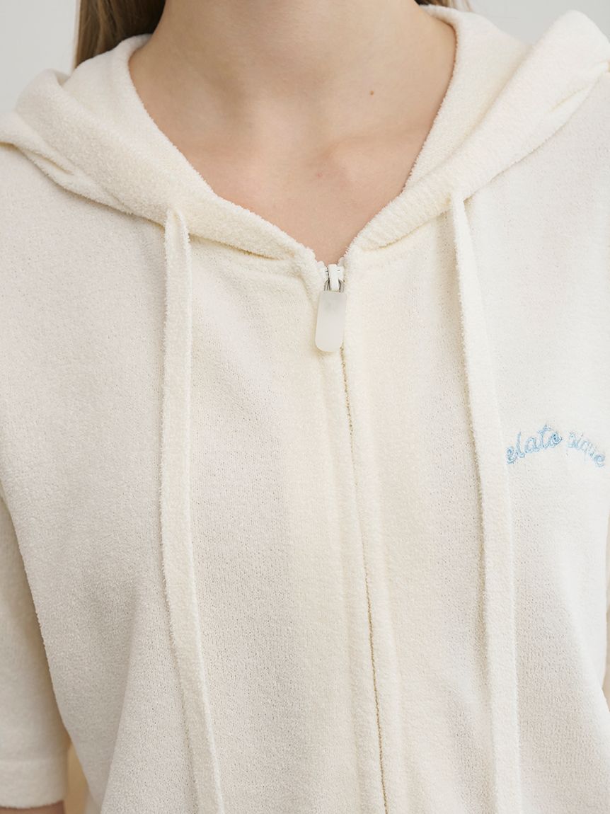 gelato pique「サマーベアジャガード半袖パーカ」|ルームウェア|