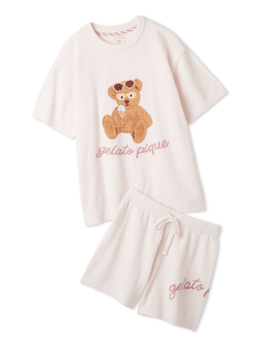 gelato pique「【ONLINE限定】サマーベアジャガードプルオーバー&ロゴジャガードショートパンツセット」|ルームウェア|PNK
